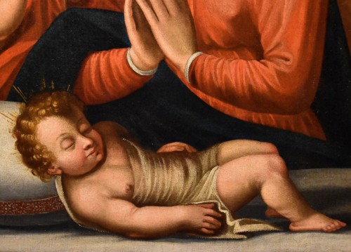 Holy Family With The Infant,circle of  Battista Ramenghi (1521-1601) - Louis XIII