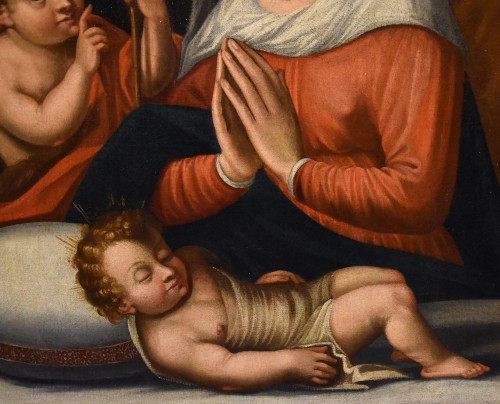 Louis XIII - Holy Family With The Infant,circle of  Battista Ramenghi (1521-1601)