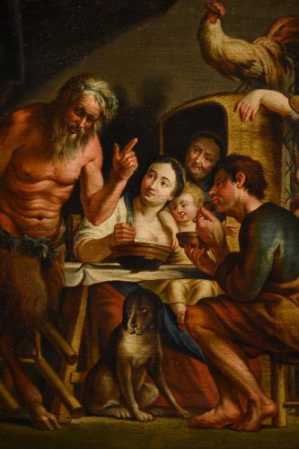 The Satyr And The Peasant, Flemish school of the 18th century - 