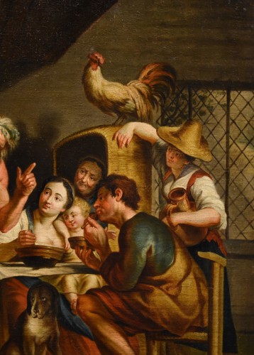 The Satyr And The Peasant, Flemish school of the 18th century - Louis XIV