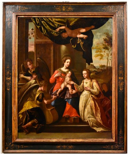 Mariage mystique de sainte Catherine, attribué à Francesco Brizio (1574 - 1623)