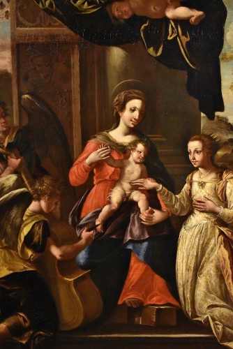 Louis XIII - Mariage mystique de sainte Catherine, attribué à Francesco Brizio (1574 - 1623)