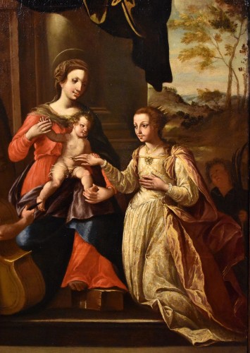 Antiquités - Mariage mystique de sainte Catherine, attribué à Francesco Brizio (1574 - 1623)