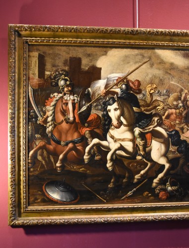 Tableaux et dessins Tableaux XVIe siècle - Antonio Tempesta (1555 - 1630), Scène de combat entre chevaliers
