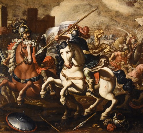 <= 16th century - Antonio Tempesta (1555 - 1630) Scene Of Battle Between Knight