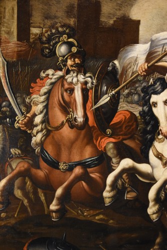 Antonio Tempesta (1555 - 1630) Scene Of Battle Between Knight - Louis XIII