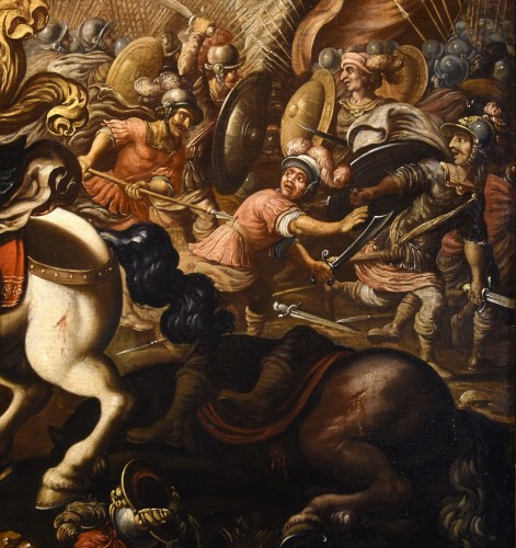 Antiquités - Antonio Tempesta (1555 - 1630) Scene Of Battle Between Knight