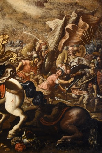 Antiquités - Antonio Tempesta (1555 - 1630) Scene Of Battle Between Knight