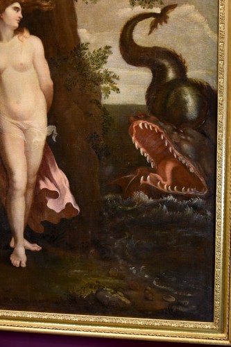 Paintings & Drawings  - Andromeda And The Monster, Painter Active In Rome 16/17th Century