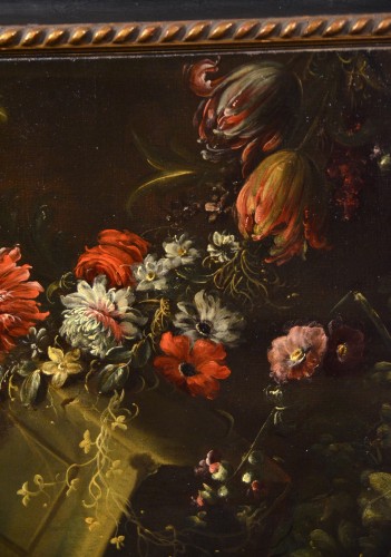 Pieter Casteels III (1684 - 1749), Nature morte florale - Louis XV