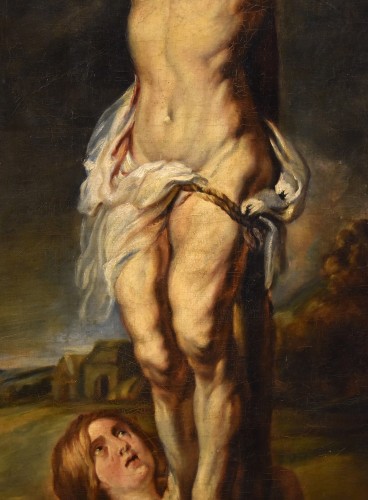 Louis XIII - Christ Crucified With Mary Magdalene, Flanders 17th century