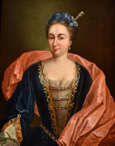 Portrait probable de Marianne de Cogny, école française du 18e siècle - Tableaux et dessins Style Louis XIV