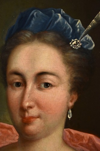 Antiquités - Portrait Of Marianne De Cogny, French school of the 18 h century