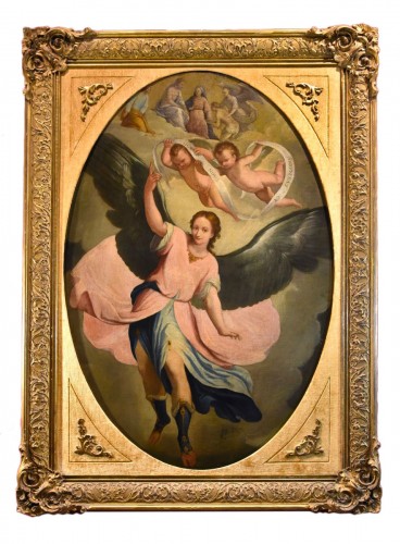The Guardian Angel in Glory, Italian school of the 17th century