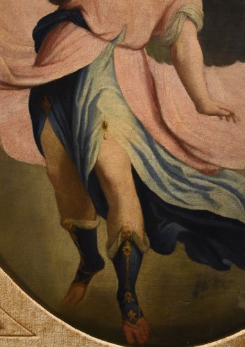 L'ange gardien en gloire, éccole italienne du 17e siècle - Antichità Castelbarco