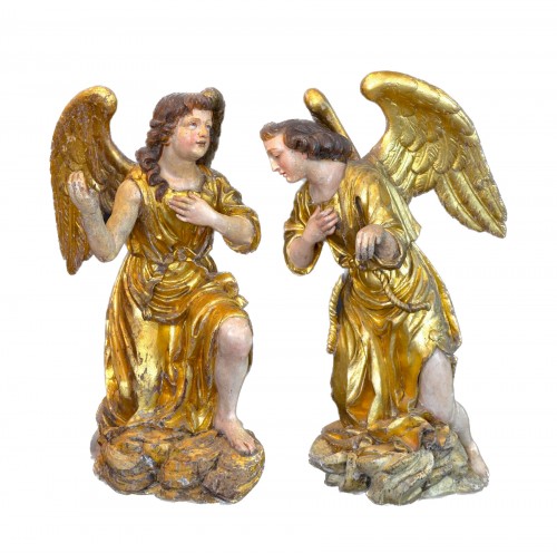 Great winged angels from the Baroque period, Rome mid 17th century