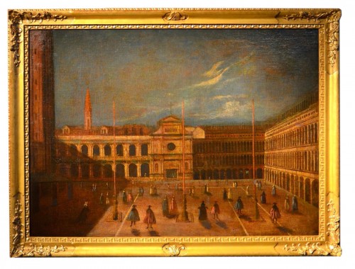 View of Venice with the Piazza di San Marco, italian school of the 18th century