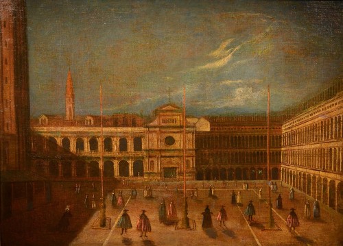 View of Venice with the Piazza di San Marco, italian school of the 18th century - Paintings & Drawings Style Louis XV