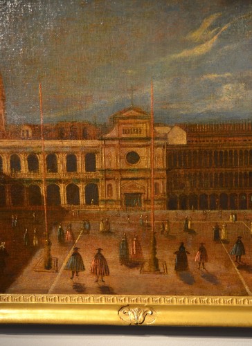 Louis XV - Vue de Venise avec la Piazza di San Marco, école italienne du 18e siècle