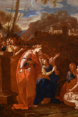 Moses found by Pharaoh&#039;s daughter, Italy 18th century - Louis XIII