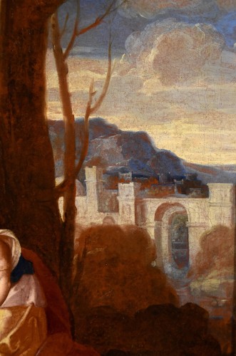 Antiquités - Moïse sauvé des eaux par la fille de Pharaon, Italie 18e siècle