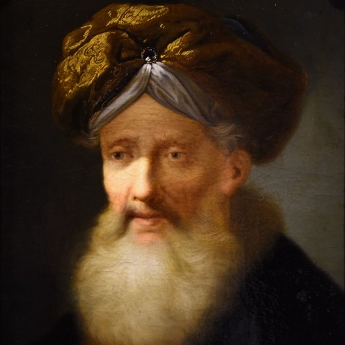 Tableaux et dessins Tableaux XVIIe siècle - Portrait d'un homme au turban, Ecole belge du 17e siècle