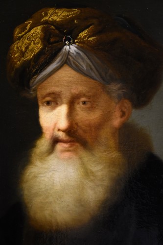 XVIIe siècle - Portrait d'un homme au turban, Ecole belge du 17e siècle