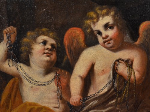 Pair Of Winged Cherubs, attributed to Giovanni Battista Merano (1632  - 1698) - 