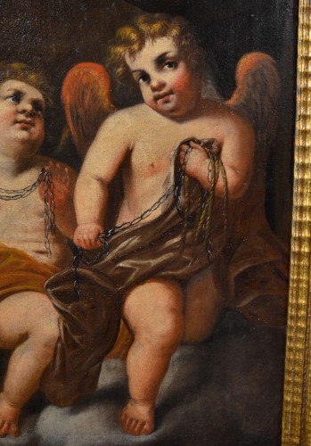 XVIIe siècle - Paire de Putti ailés, attribué à Giovanni Battista Merano (1632  - 1698)