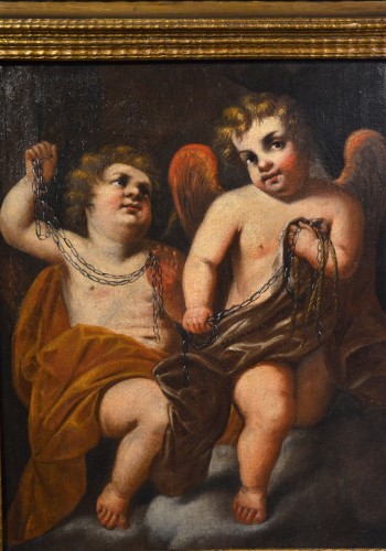 Louis XIV - Paire de Putti ailés, attribué à Giovanni Battista Merano (1632  - 1698)