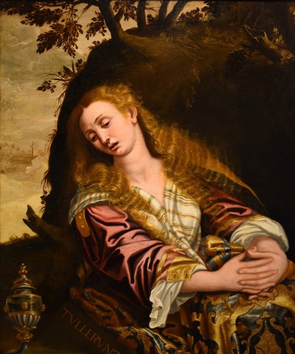 Paintings & Drawings  - Mary Magdalene, Scipione Pulzone (gaeta, 1544 - Rome, 1598) Workshop Of