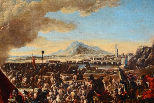 17th century - Ilario Mercanti Spolverini (1657 - 1734), Battle With A Cavalry Confrontati