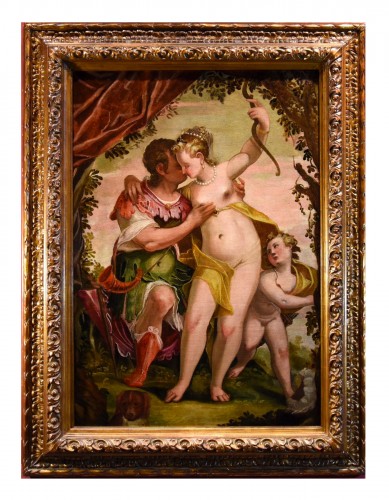 Venus And Adonis With Cupid,circle of  Paolo Caliari Dit Véronèse