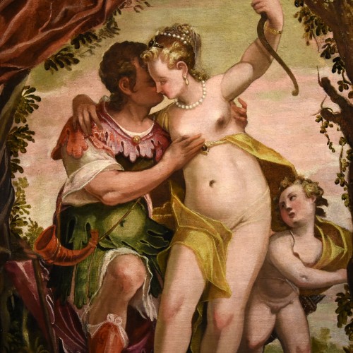 Tableaux et dessins Tableaux XVIe siècle - Vénus et Adonis avec Cupidon, cercle de Paolo Caliari dit Véronèse (1528 - 1588)