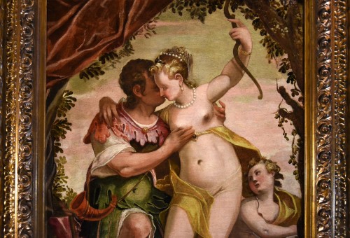 <= 16th century - Venus And Adonis With Cupid,circle of  Paolo Caliari Dit Véronèse