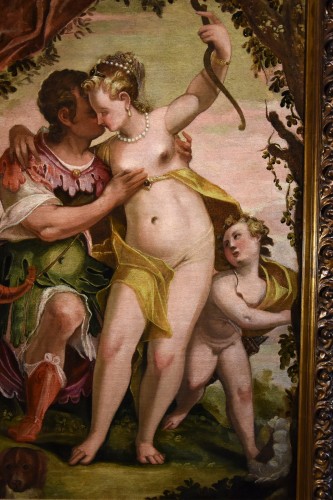 Vénus et Adonis avec Cupidon, cercle de Paolo Caliari dit Véronèse (1528 - 1588) - Louis XIII