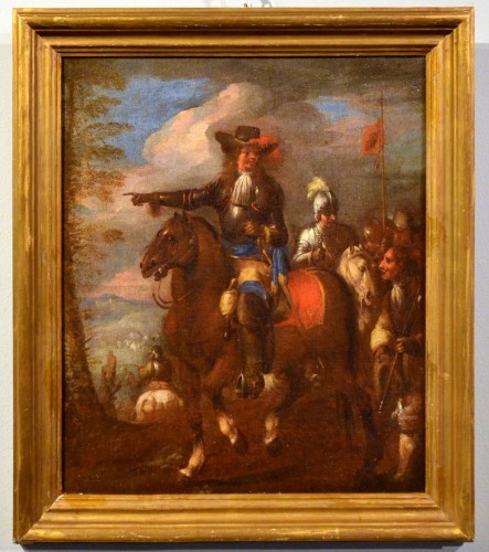 Chevaliers en reconnaissance avant la bataille - Christian Reder Dit Monsù Leandro - Tableaux et dessins Style Louis XIII