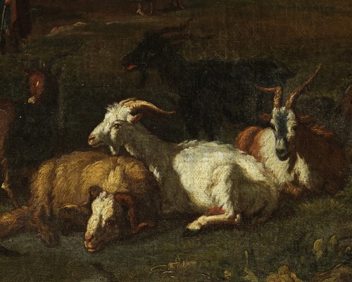 Antiquités - Pieter Van Bloemen (1674-1720), Rome View With A Country Scene 