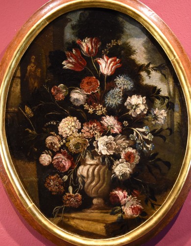 Tableaux et dessins Tableaux XVIIIe siècle - Nature Morte Aux Fleurs, Antonio Gianlisi Le Jeune ( 1677 - 1727)