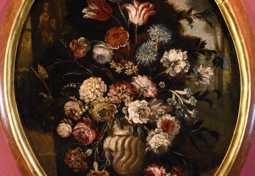 Nature Morte Aux Fleurs, Antonio Gianlisi Le Jeune ( 1677 - 1727) - Antichità Castelbarco