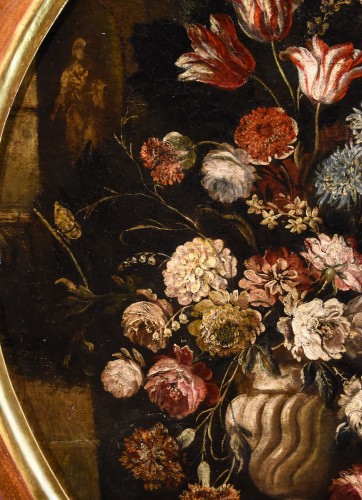 XVIIIe siècle - Nature Morte Aux Fleurs, Antonio Gianlisi Le Jeune ( 1677 - 1727)