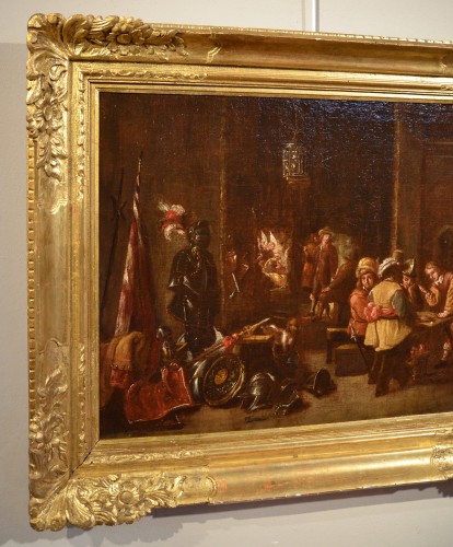 Tableaux et dessins Tableaux XVIIe siècle - Le corps de garde -  Atelier de David Teniers le Jeune (1610 - 1690)