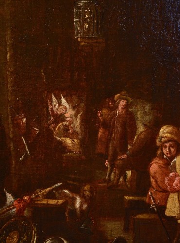 Louis XIV - Le corps de garde -  Atelier de David Teniers le Jeune (1610 - 1690)