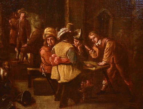 Antiquités - Le corps de garde -  Atelier de David Teniers le Jeune (1610 - 1690)