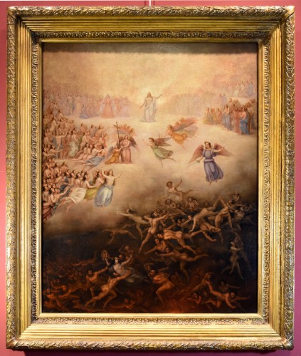 The Last Judgement - Roman School Of The 18th Century - Paintings & Drawings Style Louis XV