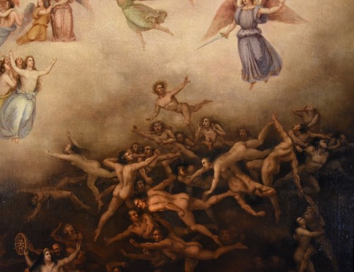 Antiquités - The Last Judgement - Roman School Of The 18th Century