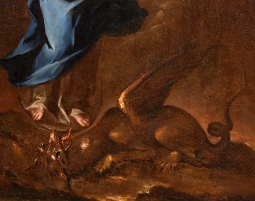 Antiquités - Immaculate Virgin, Workshop Of Pietro Da Cortona  (1597 - 1669) Atelier