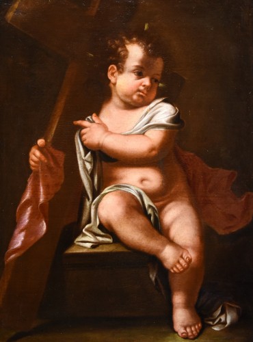 Sebastiano Savorelli (1667 - 1722), The Infant Jesus with the Cross - Paintings & Drawings Style Louis XIV