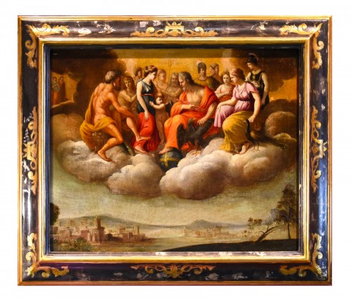 Le Conseil des dieux, peinttre Vénitien des XVIe-XVIIe siècles