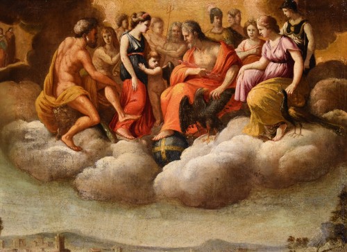The Council Of The Gods, Venetian Painter Of The 16th/17th Century - Paintings & Drawings Style Louis XIII